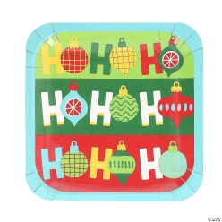 Christmas Cozy, Merry & Bright Paper Dinner Plates-24Pk