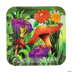 Spring Garden Square Paper Dinner Plates-8Pk