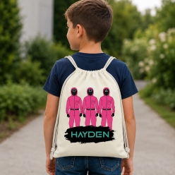 Squid Game Guards Personalized Drawstring Backpack