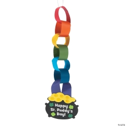 St. Patrick's Day Rainbow Paper Chain Craft Kit - 12 Pk