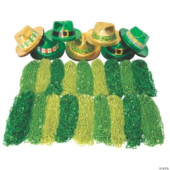St. Patrick's Bulk Necklace & Hat Assortment-600Pk