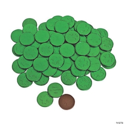 30% OFF: St. Patricks Green Chocolate Coins - 75pcs