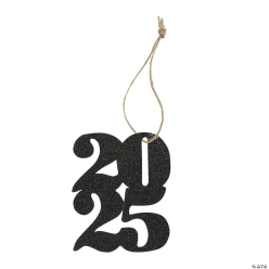 Stacked 2025 Year Favour Tags - 12Pk