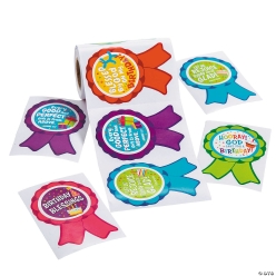 Religious Happy Birthday Sticker Roll-100Pk