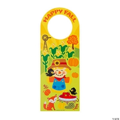 Pumpkin Door Hanger Sticker Scenes - 12Pk