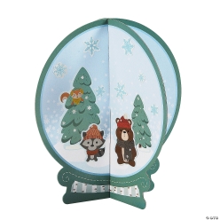 Winter Woodland Snow Globe Sticker Scenes-12Pk