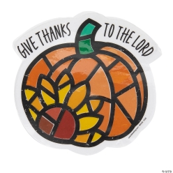 Religious Give Thanks to the Lord Window Cling Sticker Scenes-12