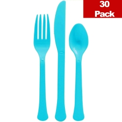 Stitch Blue 30 Piece Cutlery Pack