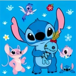 Stitch Blue Dinner Napkins - 10 PK