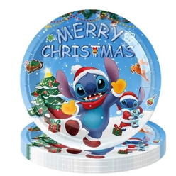 Lilo and Stitch Christmas Dessert Plates - 10 PK