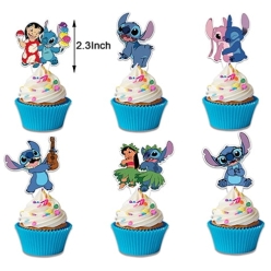 Lilo and Stitch Cupcake Toppers - 12 PK