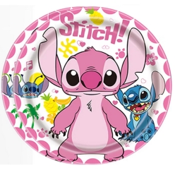 Lilo and Stitch Pink Dessert Plates - 10 PK