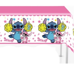 Lilo and Stitch Pink Printed Plastic Table Cover