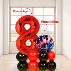 *Stranger Things 6 Ft Airfill Personalized Balloon Column