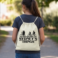 Stranger Things Personalized Drawstring Backpack