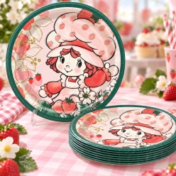 Strawberry Shortcake Dessert Plates - 8 PK