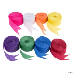 Carnival 81 Foot Creme Streamer Assortment - 8 PK