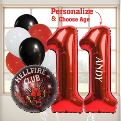 Stranger Things PERSONALIZED Name & 2 Digit Age Balloon Bouquet