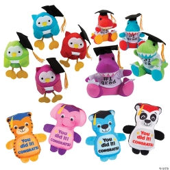 Bulk Elementary Graduation Plush Animal Assortment-98Pk