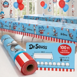 100 ft. Cat in the Hat Plastic Table Cover Roll