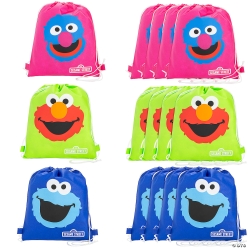 Sesame Street Drawstring Backpacks- 12Pk
