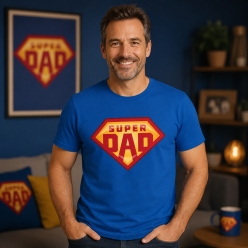 Super Dad Blue T-shirt- Choose Size