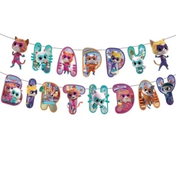 SuperKitties Large 9 Foot Die Cut Birthday Banner