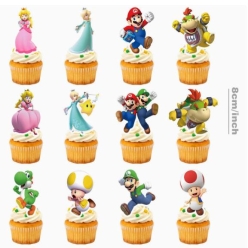 Super Mario Cupcake Picks - 24pcs