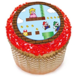 Super Mario Game Cupcake Icing Toppers 12pk