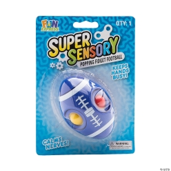 Super Sensory Popping Fidget Football-6Pk