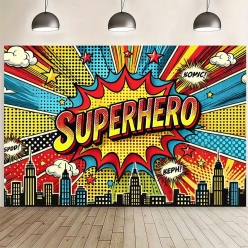 SuperHero Fabric Backdrop 150cm x 130cm