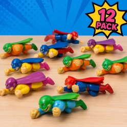 Flying Superheros Vinyl Toy Figures - 12pcs