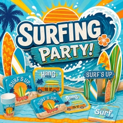 Surfing Theme Birthday Party Supplies