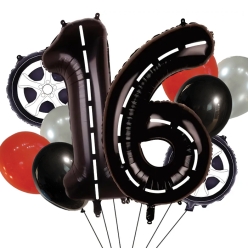 Sweet 16 Boy Racing Deluxe Balloon Bouquet