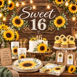 Rustic Sunflower Sweet 16 Party Supplies Canada