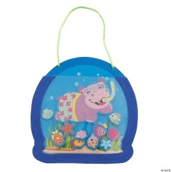 Swimming Hippo Sign Craft Kit-12Pk