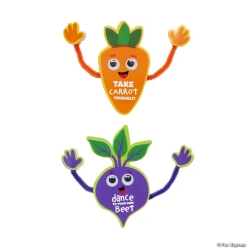 Garden Gang Beet & Carrot Magnet Craft Kit-12Pk