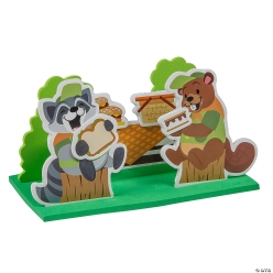 Campers Eating on A Picnic Table 3D Craft Kit-12Pk