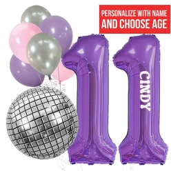 Taylor Swift PERSONALIZED Name & Double Digit Balloon Bouquet
