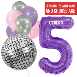 Taylor Swift PERSONALIZED Name & Single Digit Age Balloon Bouque
