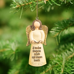 Teacher Keepsake Hand Painted Angel Ornament