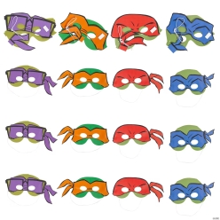 Teenage Mutant Ninja Turtle Mask Craft Kit-12Pk
