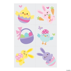 Easter Whimsey Pastel Temporary Tattoos-72Pk