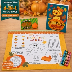 Kids Table Thanksgiving Activity Pack