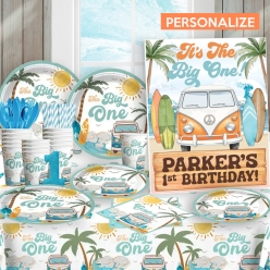 *The Big One Surfing Deluxe PERSONALIZED Party for 12