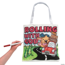 On the Road Colour Your Own Tote Bags-12Pk