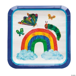 The Very Hungry Caterpillar Square Paper Dinner Plates-8Pk