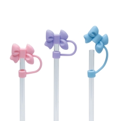 Bow Straw Toppers - 6Pk