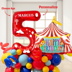 35% OFF: Carnival Airfill PERSONALIZED Name & Age Balloon Column