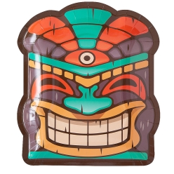 Tiki Party Shaped Dessert Plates - 8Pk